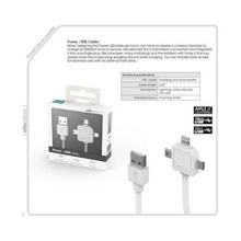 Allocacoc 3 in 1 Lightning Micro Usb Mini USB Charging & Data Sync Cable