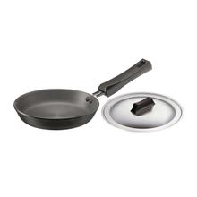 Hawkins Futura Frying Pan with Stainless Steel Lid (Hard Anodized)- 18 cm