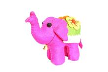 Felt Playing Elephant Toy -Taffy Pink