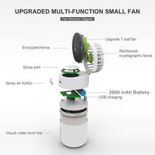 2000 mAh Battery Fan with Air Humidifier 400ML USB Aroma