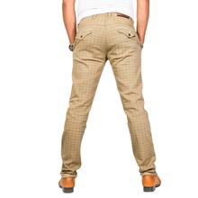 Virjeans Stretchable Cotton Check Chinos Pant for Men (VJC 712) Cream