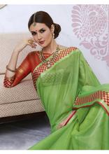 Stylee Lifestyle Green Kota Silk Woven Saree -1538