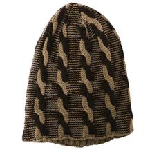 Swirls Designed Woolen Inner Fur Hat For Men