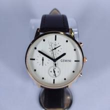 Gemini Round White Dial With Date Function Analog Watch For men