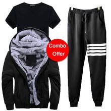 Combo offer of Jacket, T-shirt and Trouser For Men