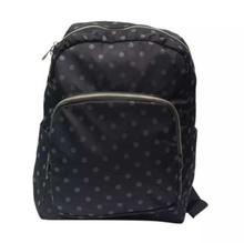 Black Polka Dot Print Backpack School Bag