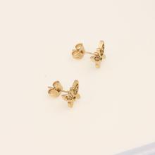 Gold Plated Butterfly shaped Solid Stud Earrings