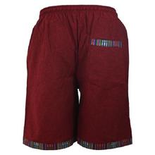 Red Linen Shorts for Men