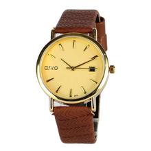 Arvo Round Dial Synthetic Leather Strap Analog Watch For Men