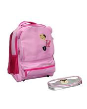 Pink Polyester Backpack For Girls