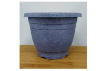 Plastic Flower Pot Stone Painted-Medium