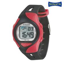 87011PP02 Red And Black Digital Unisex  Watch