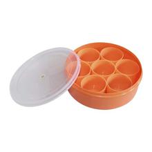 Plastic Round 7 Sectioned Spice (Masala) Box With Lid