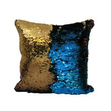 Golden/Blue Shiny Customized Cushion Cover-(5 Pieces)