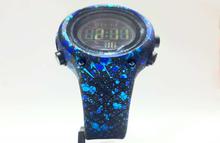 Digital Watch Waterproof Casual Electronic Watches with Alarm Timer Outdoor Sport Wrist Watch ( Blue Black )