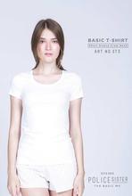 Police White Solid T-Shirt For Women (ST.3)