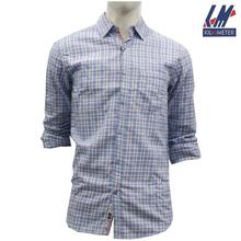 KILOMETER Blue Checkered Shirt For Men