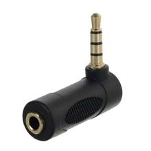 3.5mm Male to Female 90 Degree Right Angled Audio Adapter - Black