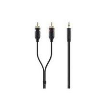 Belkin F3Y116bt2M 2-Meter Stereo To RCA Portable Audio Cable - (Black/Gold)