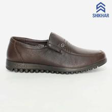 11122 Slip On Leather Formal Shoes For Men- Brown