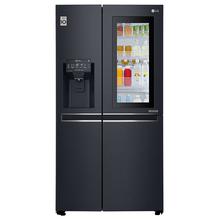 668L Matt Black Side-by-Side Refrigerator