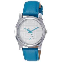 Fastrack Blue Leather Strap Analog Watch For Women – 6046SL04