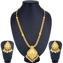 Sukkhi Glimmery Gold Plated Necklace Set for Women