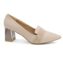 DMK Taupe Pointed Closed Block Heel Shoes For Women - 98662