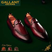 Gallant Gears Red Leather Slip On Formal Shoes For Men - (139-A05)