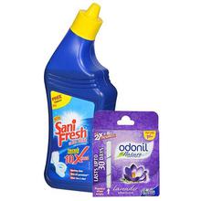 Sanifresh Toilet Cleaner, 500ml (Free Odonil 50gm)