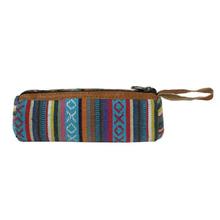 Hand Made Original Leather Strapped Cotton Pencil Bag