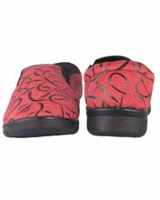 Shikhar Men's Red Printed Slip On Loafers