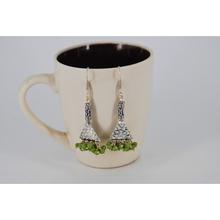 Delta With German Silver Beads Drop Earring