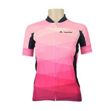 Half Sleeve and Full Zipper Cycling Jacket For Women (Pink/Black)