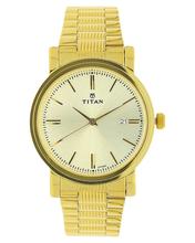 Titan Champagne Dial Analog Watch For Men - 1712Ym03