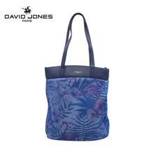 David Jones Womens Blue Eco-Leather Tote Bag-CM5133