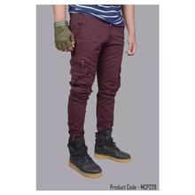 Hifashion Men's Side Pocket Joggers For summer-Maroon