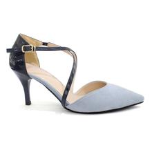 DMK Pink Criss-Cross Pointed Ankle Strap Shoes For Women - 98667