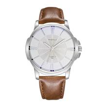 YAZOLE Leather Strap Quartz WristWatch Male Men Hours Top