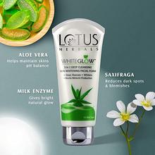 Lotus Herbals WhiteGlow 3-In-1 Deep Cleansing Facial Foam - 100g