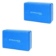 Strauss Yoga Block  Pair | Yoga Block 2 Pack Soft EVA Foam Yoga Bricks, Non-Slip Surface Provides Stability and Balance, Ideal for Yoga, Pilates, Meditation, Workout