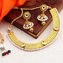 Sukkhi Traditional Choker Gold Plated Necklace Set for Women