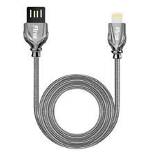 PTron Falcon Pro 2.1A USB To Lightning USB Data Cable For IOS Smartphones (Silver)