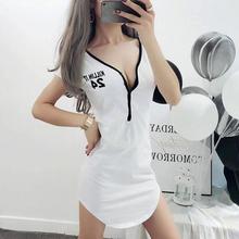 White Half Sleeves Short Dress for Ladies