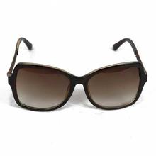 Brown Metal Rectangle Shaped Sunglasses For Women