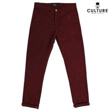 Maroon Slim Fit Chinos For Men