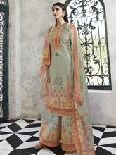 Stylee Lifestyle Green Cotton Printed Dress Material-2091