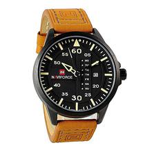 NF9074 Sports Black Dial Analog Watch For Men- Brown