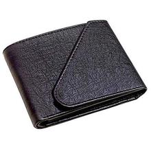 SALE-Paper Plane Design Tan Men's Leather RFID Blocking Wallet (Black)