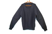 Men Knitted Design Sweater – Navy Blue